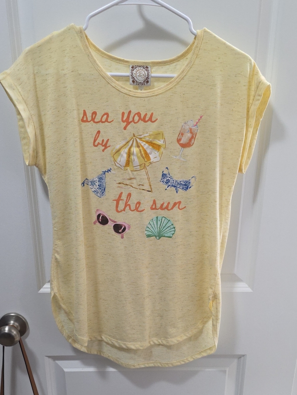 Yellow "Sea You by the Sun" Graphic Tee